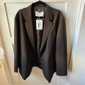 The Frankie Shop oversized Bea blazer in espresso brown size S